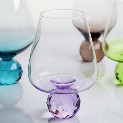 Crystal Wine Glass Mouth Blown Hand Blown Glass with Color Gradient and Multiple Size Options Ideal for Parties and Gifts