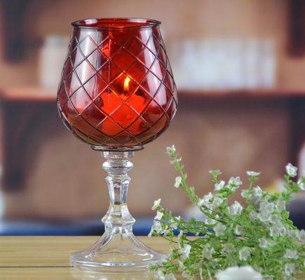 Handmade Ancient Pillar Candle Holders With Silver Foot