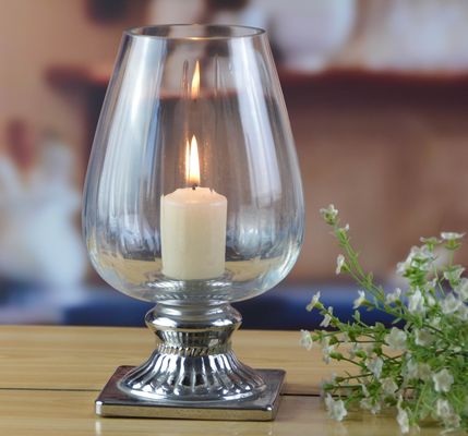 Handmade Ancient Pillar Candle Holders With Silver Foot