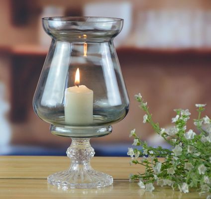 Handmade Ancient Pillar Candle Holders With Silver Foot