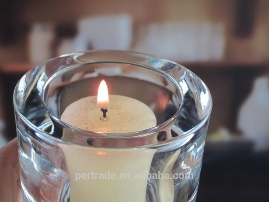 Thick Wall Glass Cylinder Candle Holders For Table Decoration