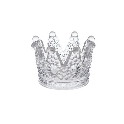 Romantic Crown Tea Light Mini Votive Candle Holders ,  Glass Cylinder Candle Holders For Party