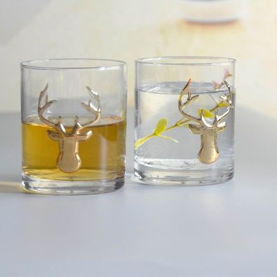 Decorative Round Personalised Whisky Glass For Christmas