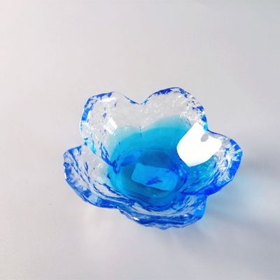 Ins Cherry Blossom Glass Sauce Plates For Dinner Table