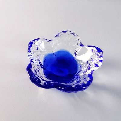 Ins Cherry Blossom Glass Sauce Plates For Dinner Table