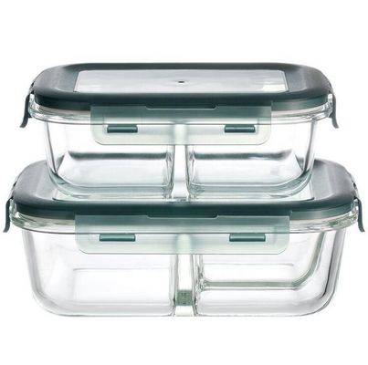 3 Compartment Heat Resistant Borosilicate Glass Charger Plates