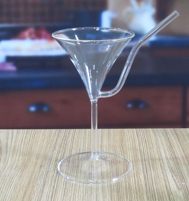 Borosilicate Vintage Cocktail Glasses With Straw