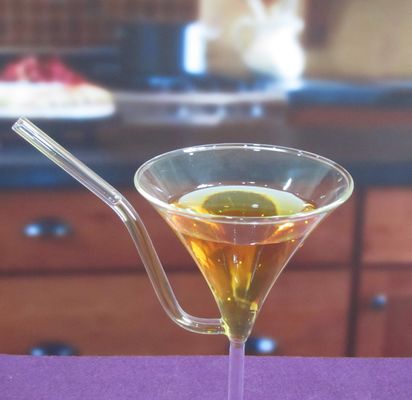 Borosilicate Vintage Cocktail Glasses With Straw