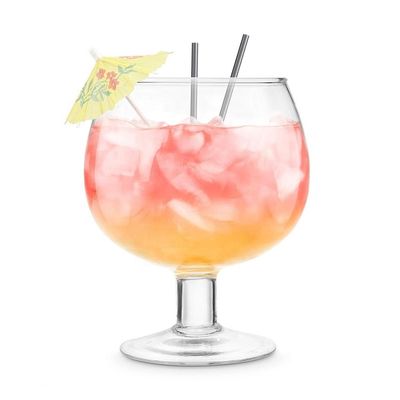 Handblown Giant Crystal Cocktail Glasses With Logo Decal