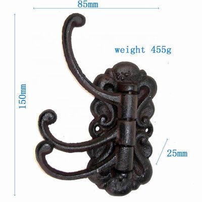 Vintage Black Iron Hooks Cast Iron Crafts For Entryway