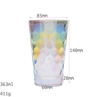 Iridescent Honeycomb Tumbler Drinking Glasses For Bar