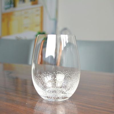 500ml Transparent Stemless Whiskey Tumbler Glasses , Wine Glass Tumbler