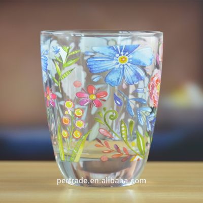 Heavy Duty Tumbler Drinking Glasses With Decorated Pattern