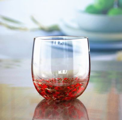 Red Stars Bottomed Creative Macadam Tumbler Drinking Glasses