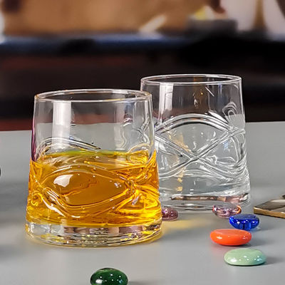 Inlaid Arc Design Handmade Whiskey Glass