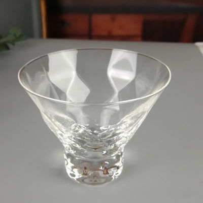 Lead Free Crystal Cocktail Glasses With Optical Diamonds Design