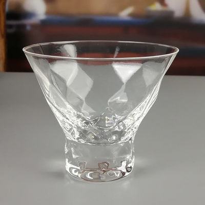 Lead Free Crystal Cocktail Glasses With Optical Diamonds Design