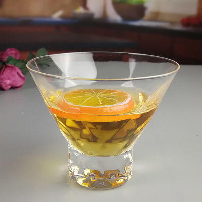 Lead Free Crystal Cocktail Glasses With Optical Diamonds Design