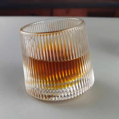 Lead Free  FDA Embossed Handmade Whiskey Glass Turning Bottom