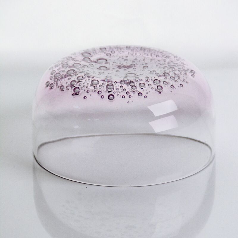 quality Crystal Wine Glass Handblown With Subtle Trapped Bubbles And A Soft Lavender To Clear Gradient Combining Beauty And Durability factory