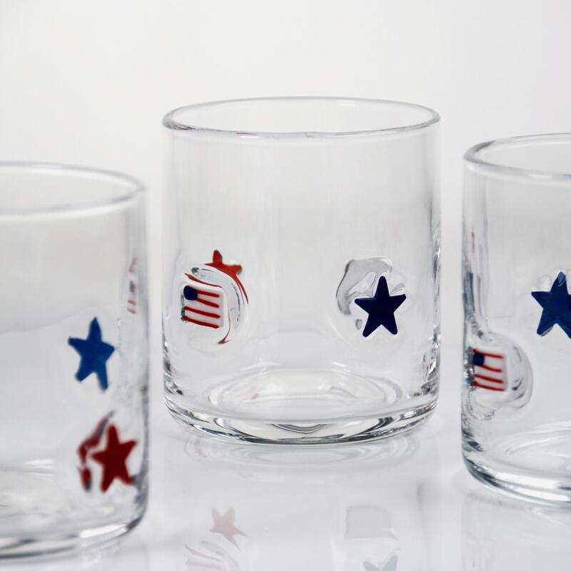 quality Hand Blown Patriotic Design Icon Glass with 400ml Capacity - Clear Tumbler for Whiskey and Cocktails factory