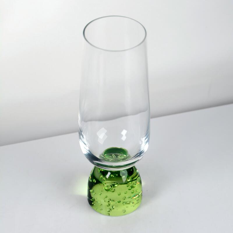 quality Handcrafted Bubble Base Crystal Wine Glass Goblet with Lead Free Crystal Glass for Elegant Dining factory