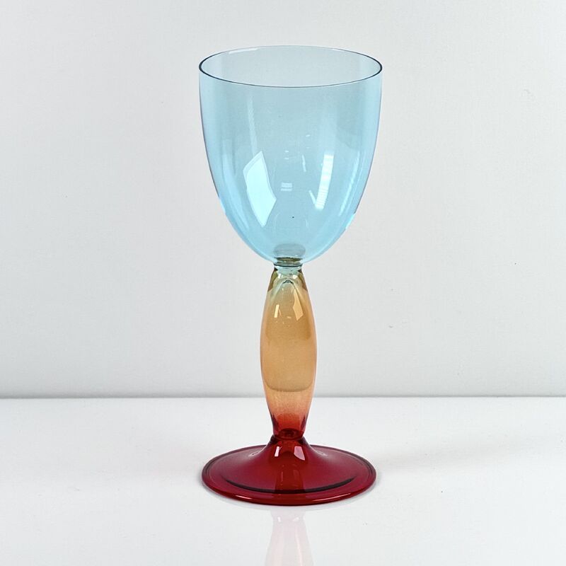 Quality Hand-Blown Gradient Color Borosilicate Wine Glasses, Multi-Color Artistic Stem Goblets for Wine, Cocktail, Home Bar & Party Decor factory