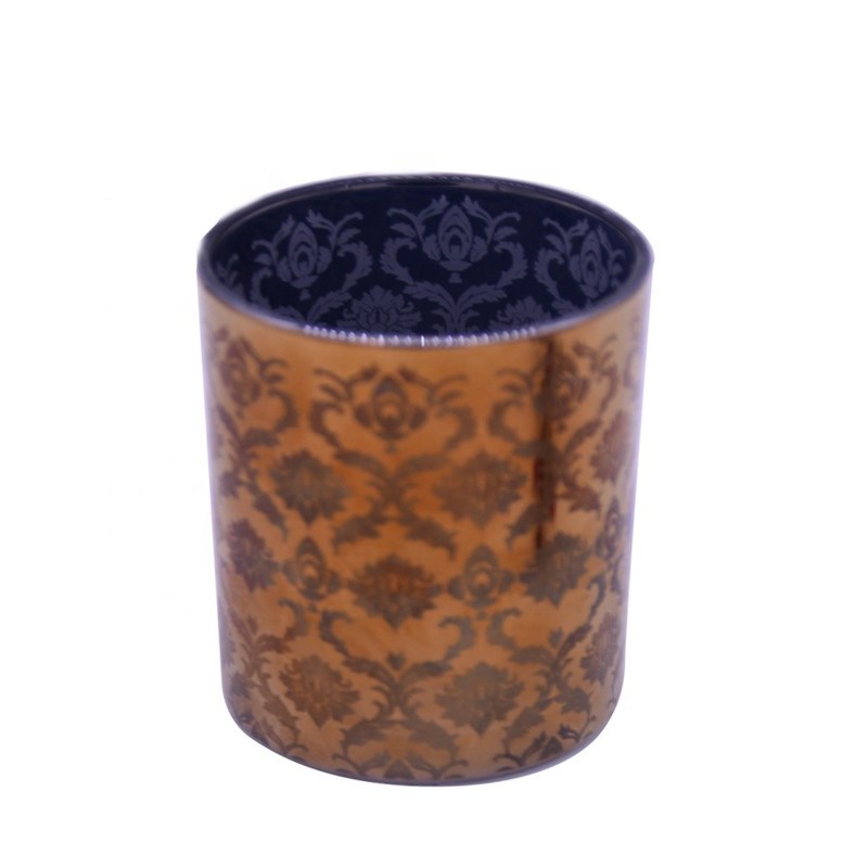 quality Copper Glass Candle Holders With Laser Engrave Pattern factory
