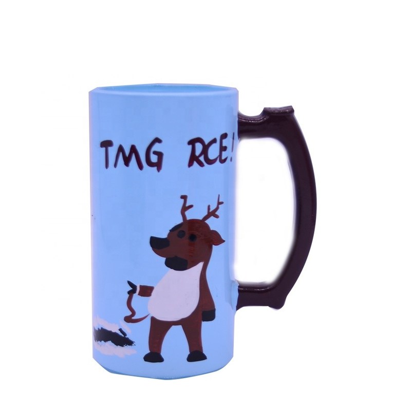quality Color Decorated Steins Customize Handpainted Glass Beer Mug factory