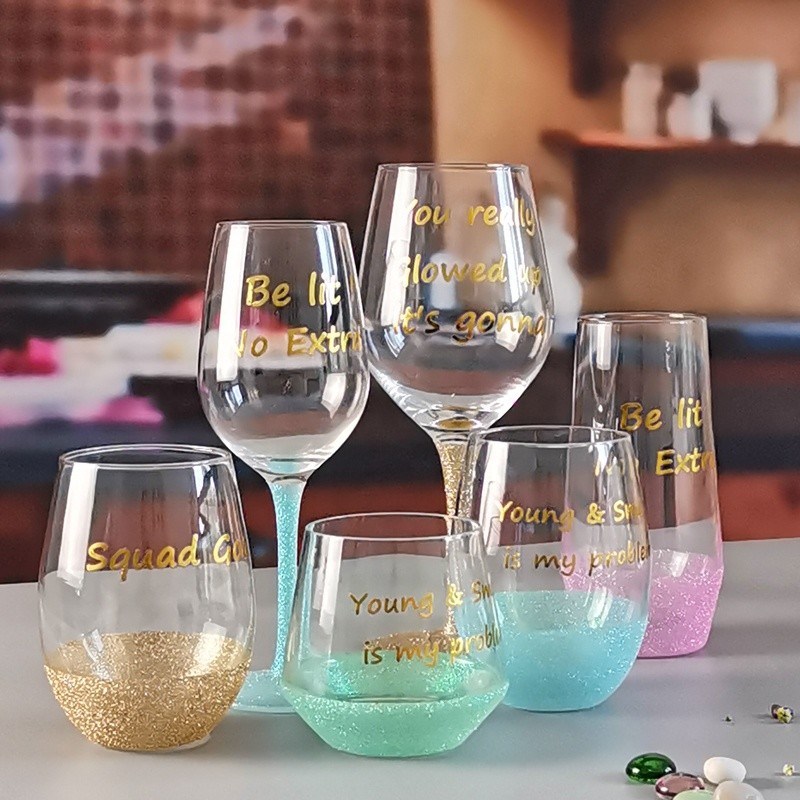 quality LFGB 450ml Wine Glass , Crystal Wine Glass For Anuversery Party factory