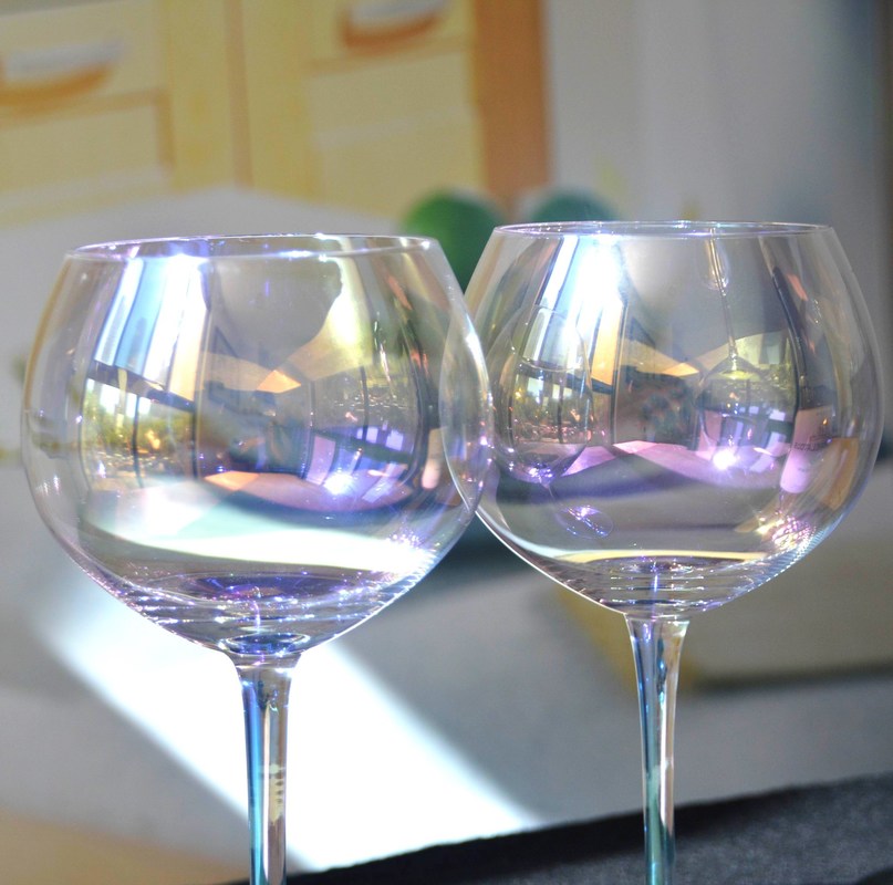 quality Giant Rainbow Color Balloon Shape 23 Oz Crystal Wine Glasses factory