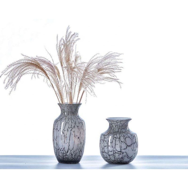 quality Oriental Color Marble Decorative Glass Vase , Tall Centerpiece Vases For Hotle factory