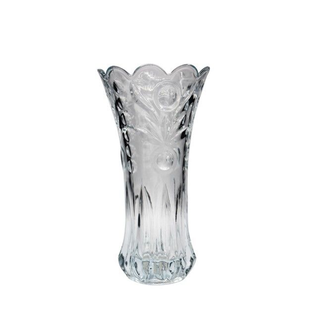 Bohemian Style Crystal Embossed Pattern Decorative Glass Vase