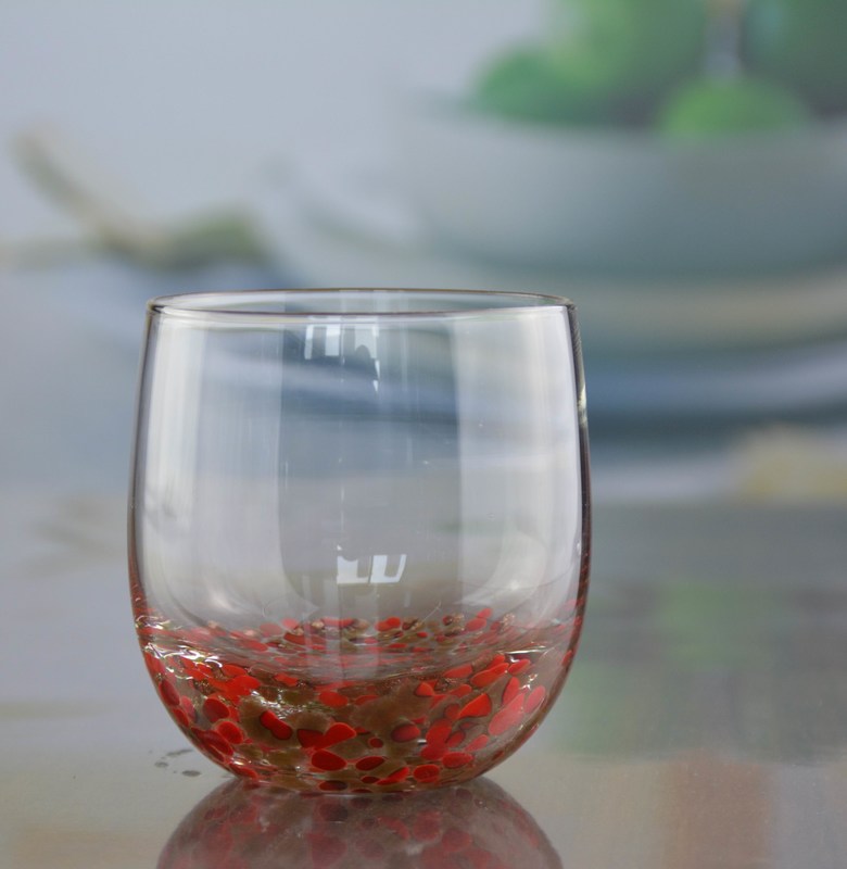 quality Gold Stone Bottom Glass SGS 300ml Handmade Whiskey Glass factory