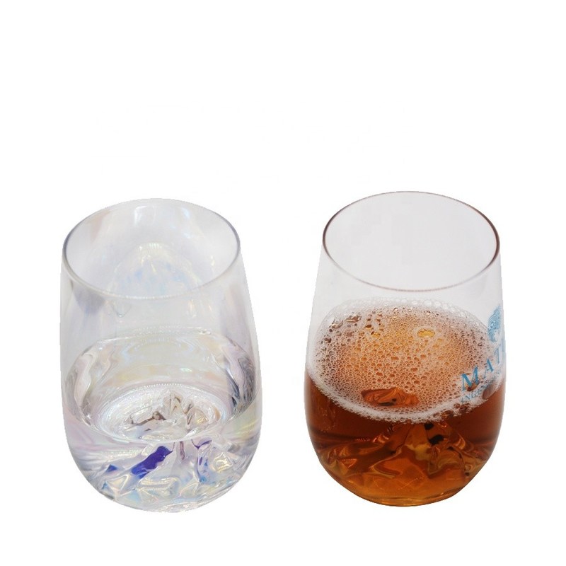 quality 14 Oz Whiskey Glasses With Creative Ice Montain Bottom factory