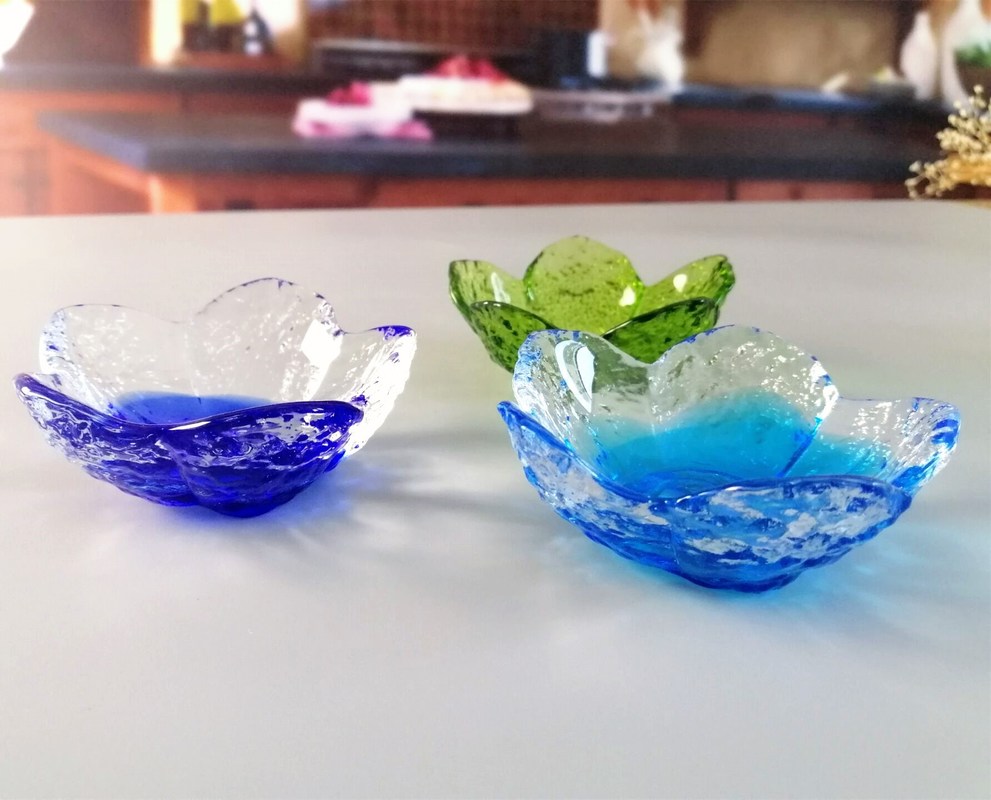 quality Ins Cherry Blossom Glass Sauce Plates For Dinner Table factory