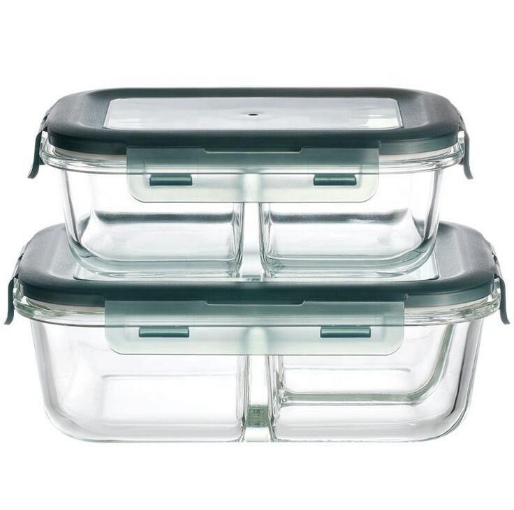 3 Compartment Heat Resistant Borosilicate Glass Charger Plates