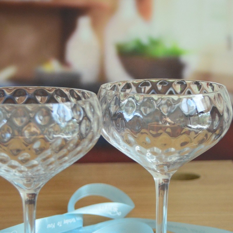 quality Optical Pineapple Shape Giant Crystal Cocktail Glasses factory