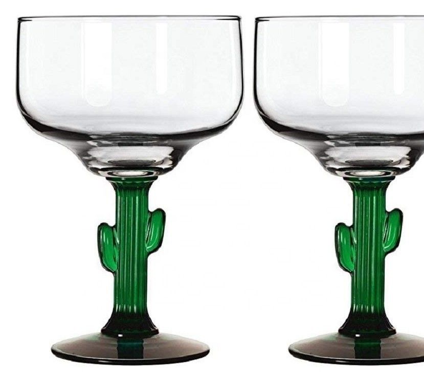 Ins Cactus Plant Stemed Round Vintage Martini Glasses