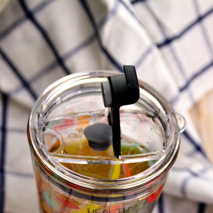 quality Decorated Pint Ice Tea Glass Cup With Lid And Silicate Straw Cocktail Tumbler Drinking Glasses factory