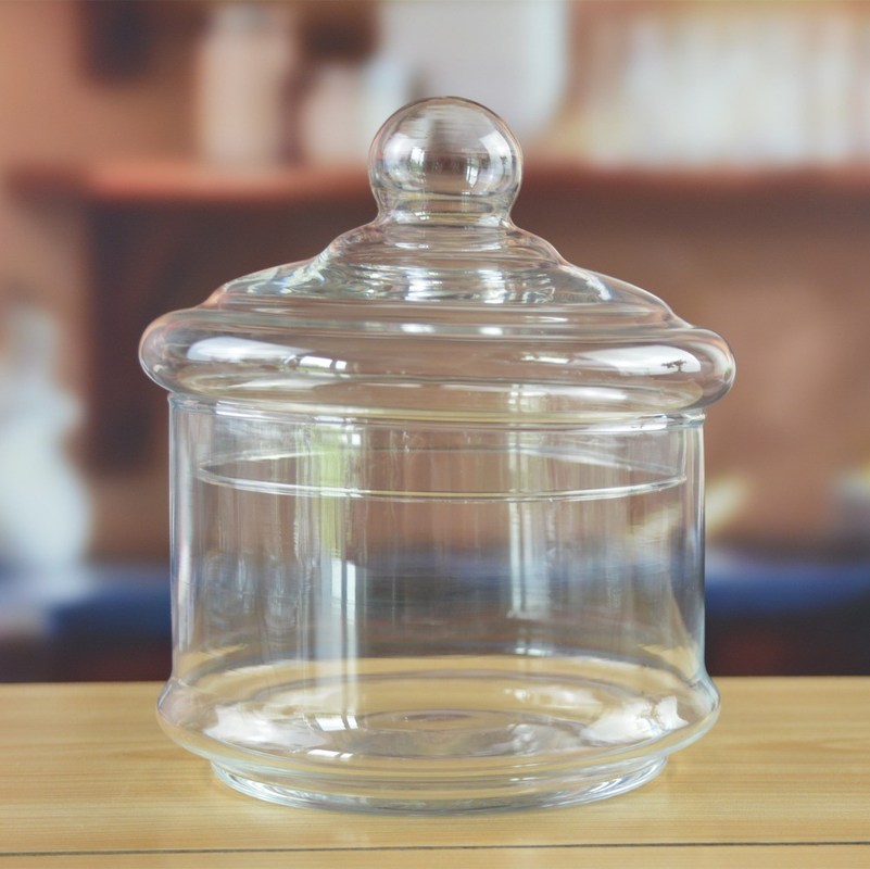 quality Stackable 3 Layers Tower Shaped Glass Storage Jars factory