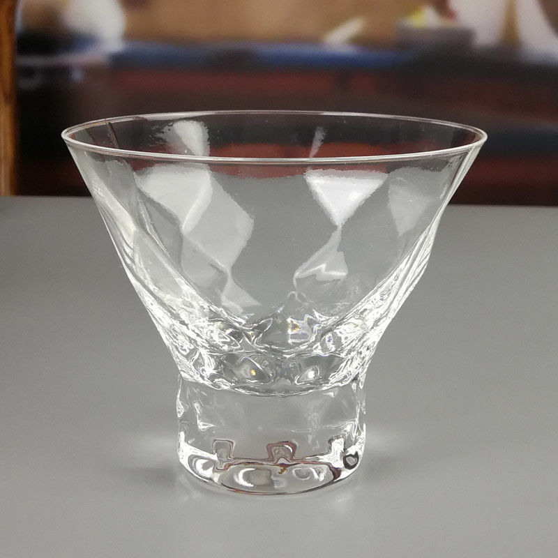 Lead Free Crystal Cocktail Glasses With Optical Diamonds Design
