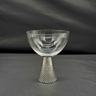 quality Lead Free Crystal Electroplate Diamond Base Wine Glass Set Featuring Modern Art Unique Style Perfect For Elegant Dining And Special Occasions factory