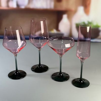 quality Hand-blow Color Gradient Wine Glass Set High Quality Crystal Wine Glass For Gift For Weeding factory