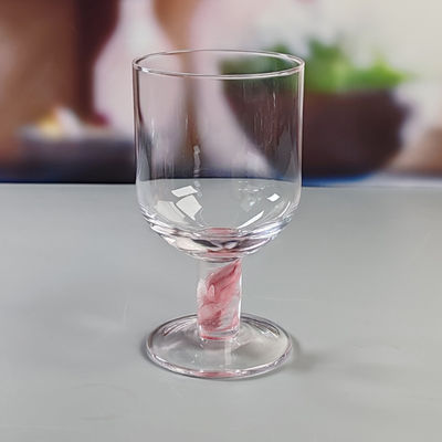 quality Mexican Confetti Design Elegant Water Goblets Luxury Hand Blown Confetti Cocktails Glass Cup Romantic Short Stem Wine Glasses factory