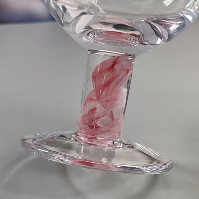 quality Mexican Confetti Design Elegant Water Goblets Luxury Hand Blown Confetti Cocktails Glass Cup Romantic Short Stem Wine Glasses factory