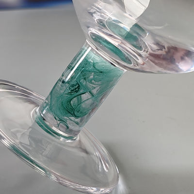 quality Mexican Confetti Design Elegant Water Goblets Luxury Hand Blown Confetti Cocktails Glass Cup Romantic Short Stem Wine Glasses factory