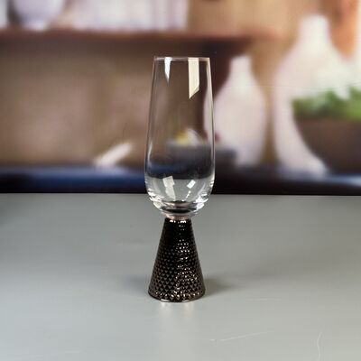 quality Modern Art Unique Electroplated Silver Diamond Base Wine Glass Set Crafted For Luxury Dining Experiences In Restaurants Bars And Events factory