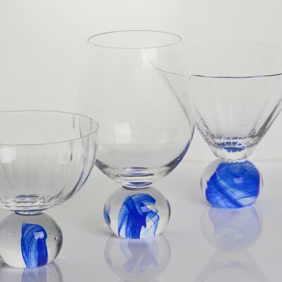 quality Elegant Blue Cloud Crystal Wine Glass Set Ideal For Restaurants Hotels Bars And Catering Services Providing Superior Clarity And Style factory