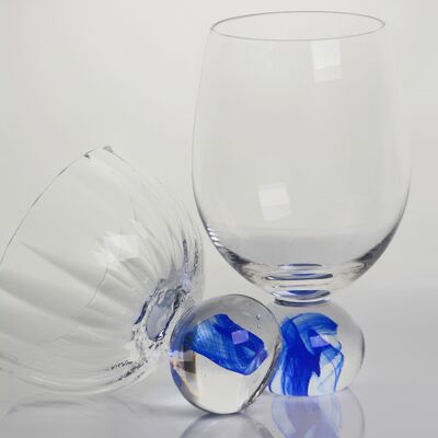 quality Elegant Blue Cloud Crystal Wine Glass Set Ideal For Restaurants Hotels Bars And Catering Services Providing Superior Clarity And Style factory